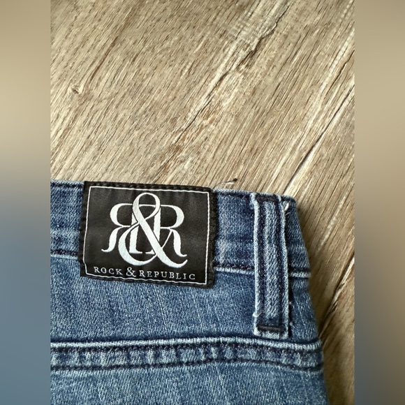 VTG Rock & Republic Denim Jeans Kasandra Fit And Flare Size 6 M 29 30 Blue Wash - Picture 7 of 13